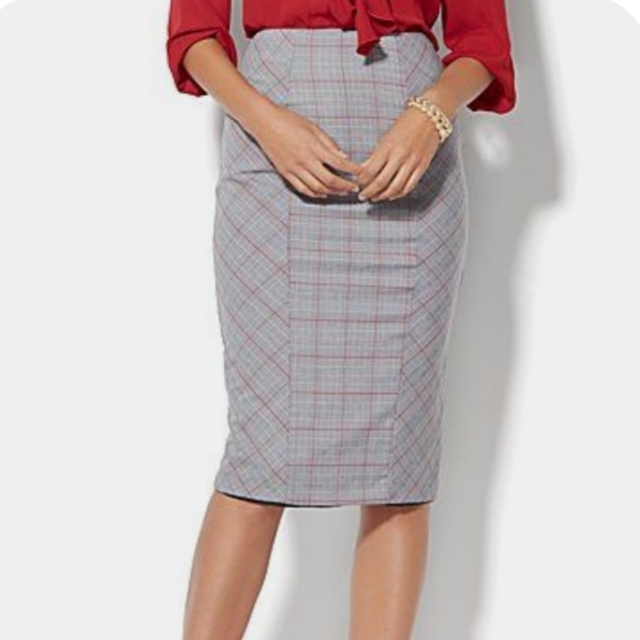 New York & Company Dresses & Skirts - New York and Company Black and red plaid skirt